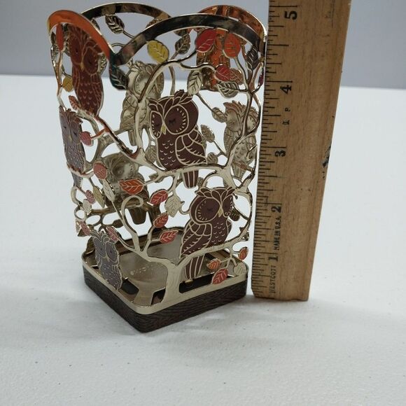 Bath & Body Works Foaming Soap Holder Sleeve Owls Autumn Fall Leaves Decor - Picture 10 of 11